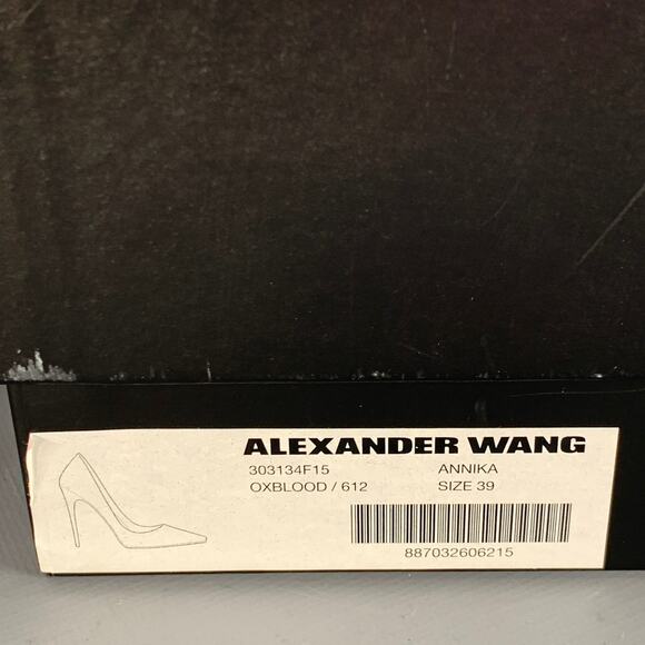 ALEXANDER WANG Size 9 Annika Red Oxblood Suede Pointed Toe Stiletto Pumps - Picture 9 of 9